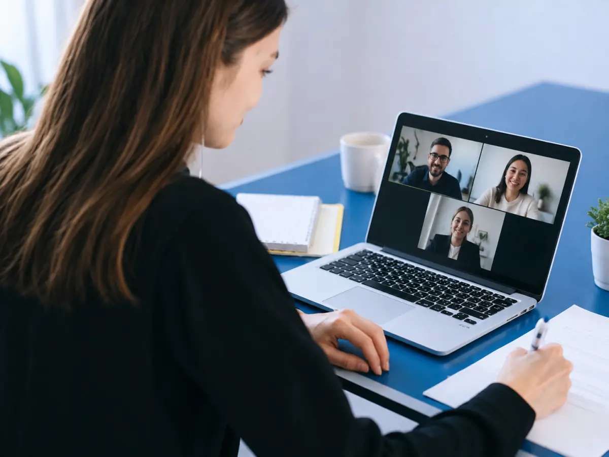 Focused Remote Work Video Call