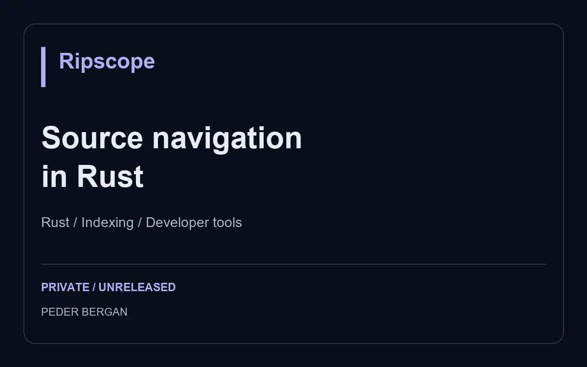 Ripscope: source navigation with cscope compatibility