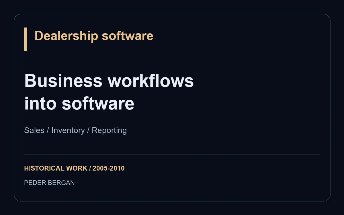 Toyota Asker & Bærum: dealership business software