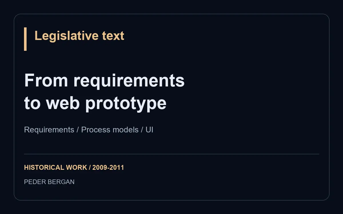 Norwegian Ministry of Justice: legislative-text prototype