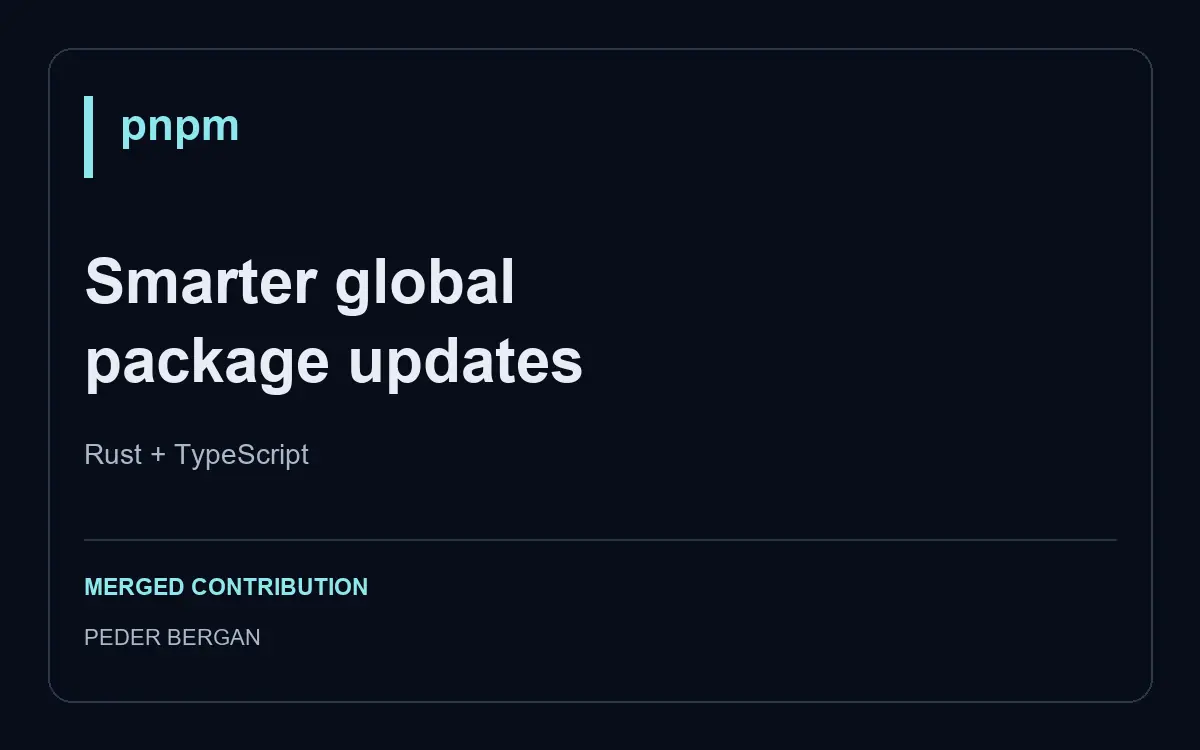 pnpm: avoid reinstalling unchanged global packages