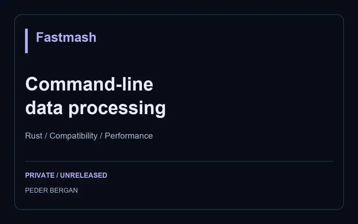 Fastmash: an independent Rust command-line project