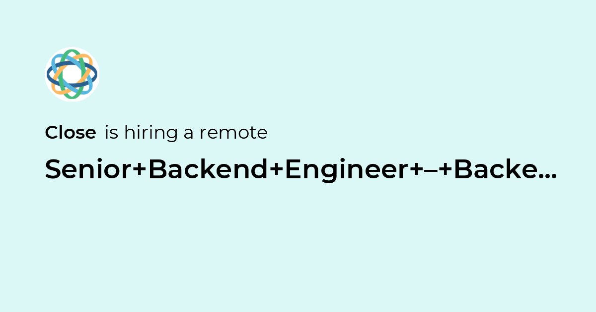 Remote Senior Backend Engineer – Backend Platform (USA Only, 100% ...