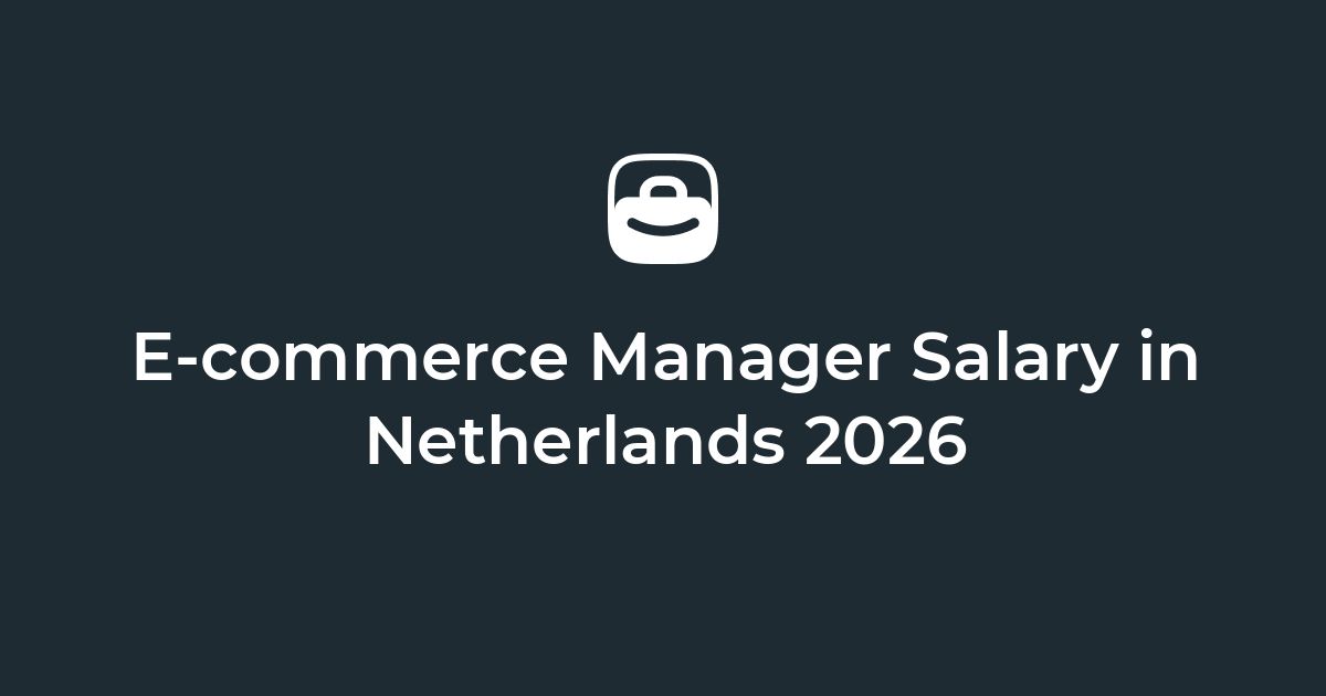 E-commerce Manager Salary in Netherlands | Remote Salary Guide – Jobicy